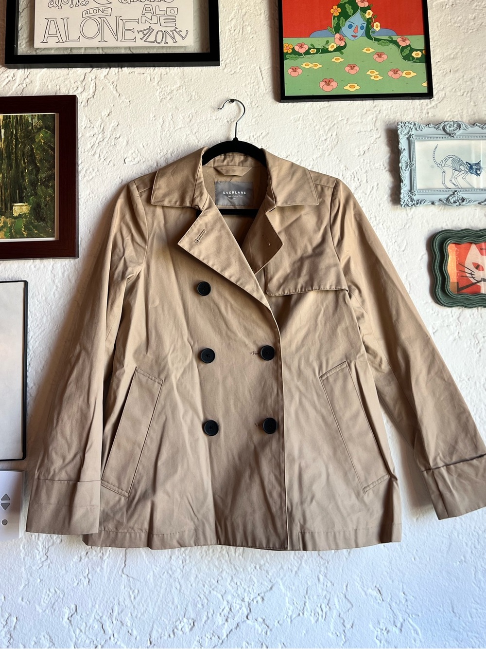 Everlane cropped trenchcoat